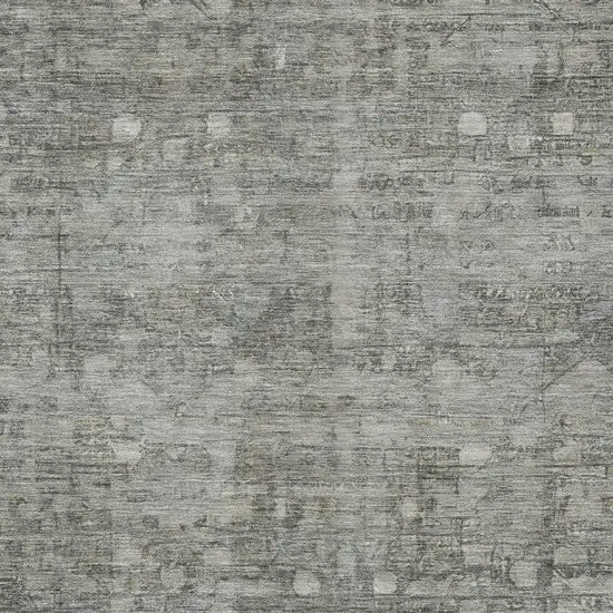 Pewter And Gray Geometric Washable Indoor Outdoor Area Rug Photo 4