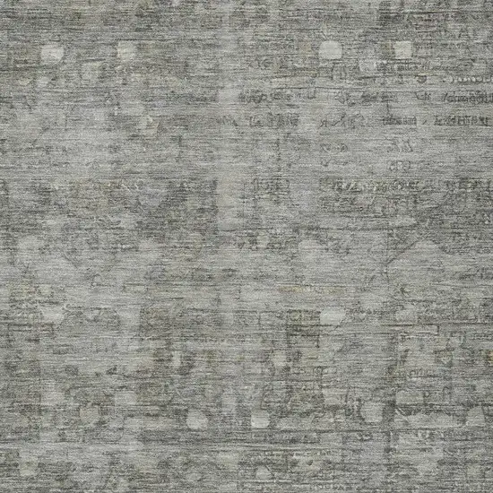 Pewter And Gray Geometric Washable Indoor Outdoor Area Rug Photo 4