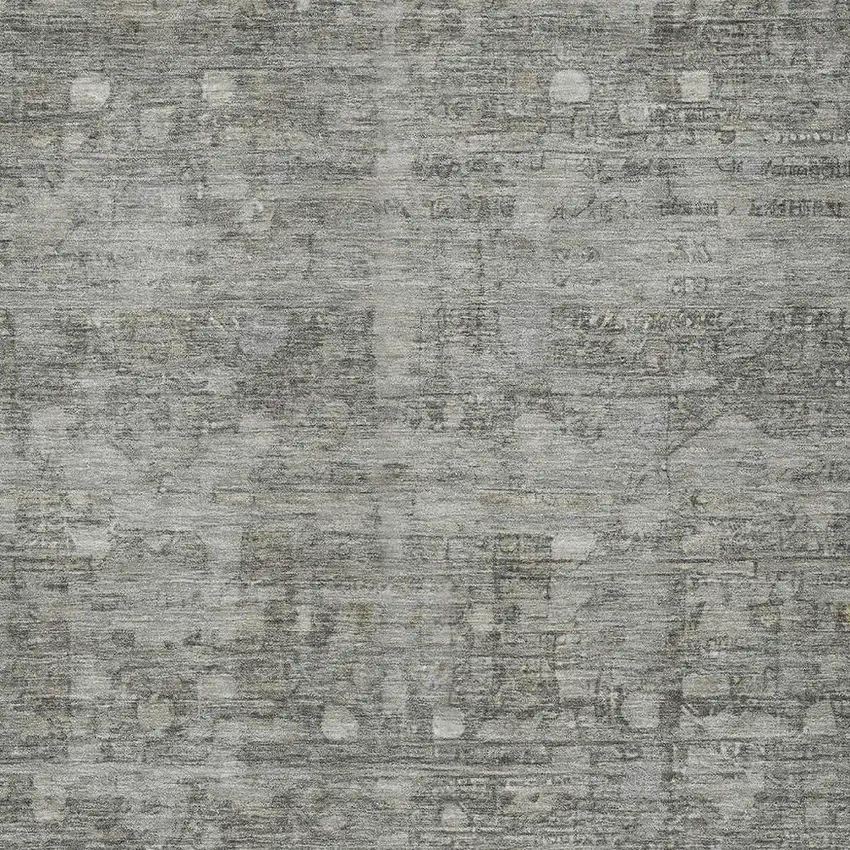 Pewter And Gray Geometric Washable Indoor Outdoor Area Rug Photo 4