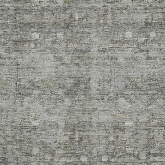 Pewter And Gray Geometric Washable Indoor Outdoor Area Rug Photo 6
