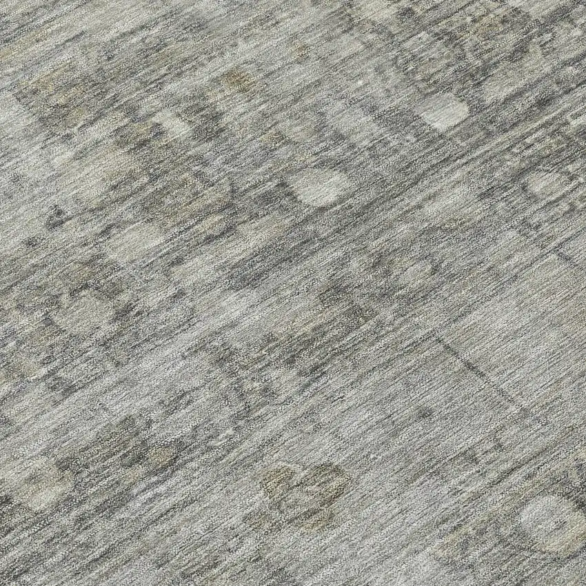 Pewter And Gray Geometric Washable Indoor Outdoor Area Rug Photo 8