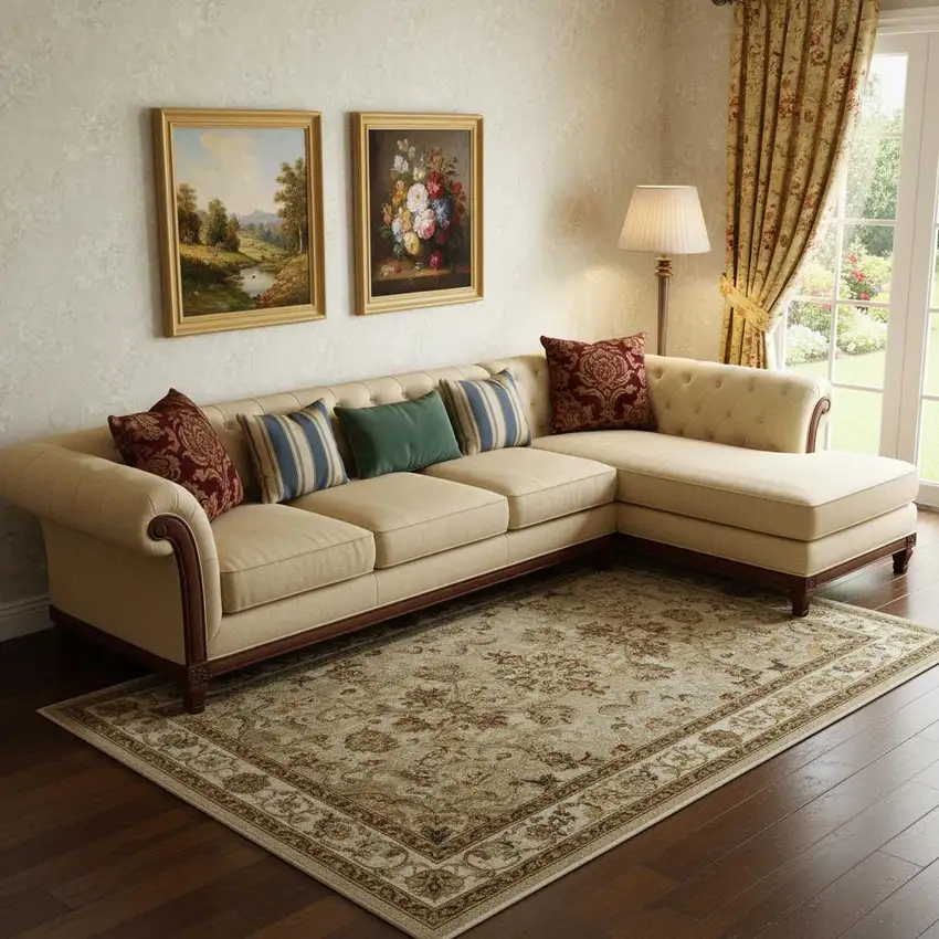 Pewter And Gray Oriental Washable Area Rug With UV Protection Photo 2