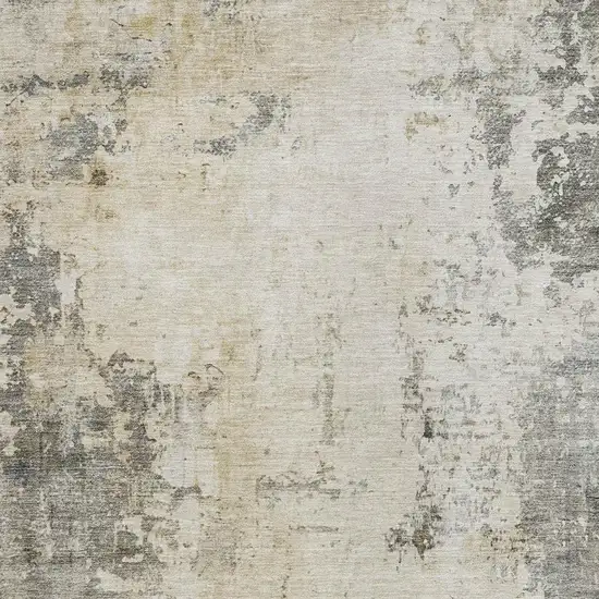 Pewter And Ivory Abstract Washable Indoor Outdoor Area Rug Photo 3