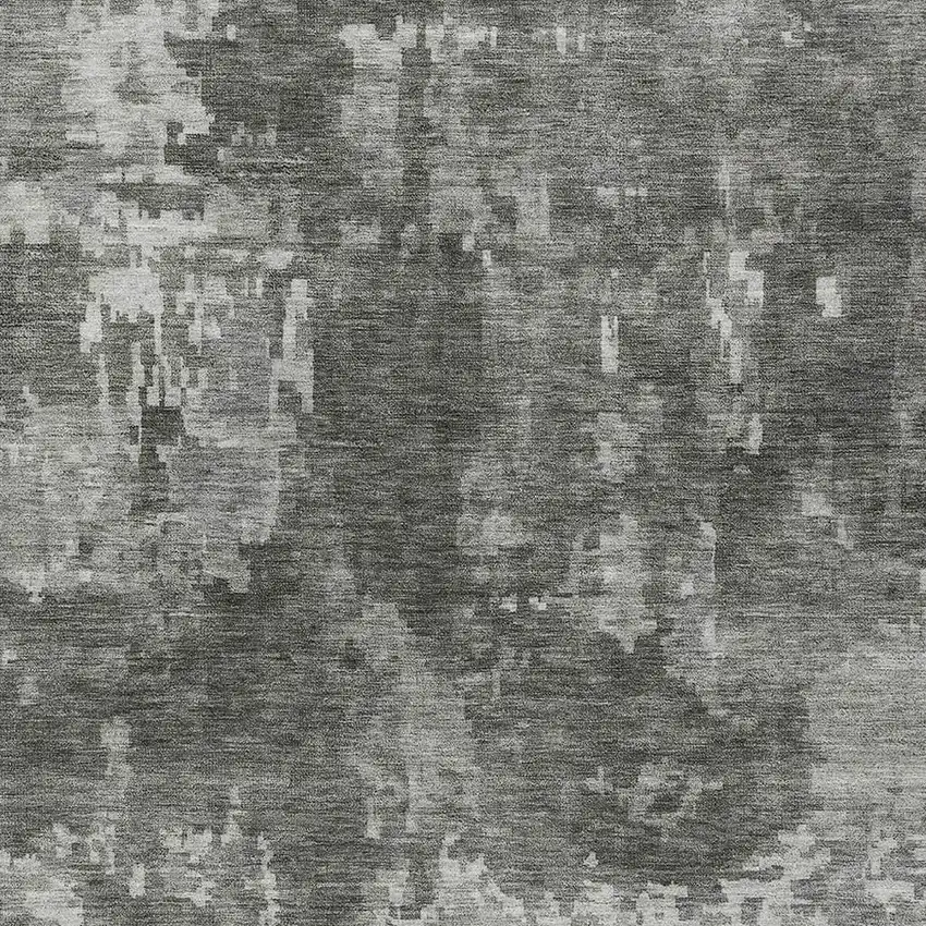 Pewter And Ivory Abstract Washable Indoor Outdoor Area Rug Photo 2