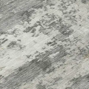 Photo of Pewter And Ivory Abstract Washable Indoor Outdoor Area Rug