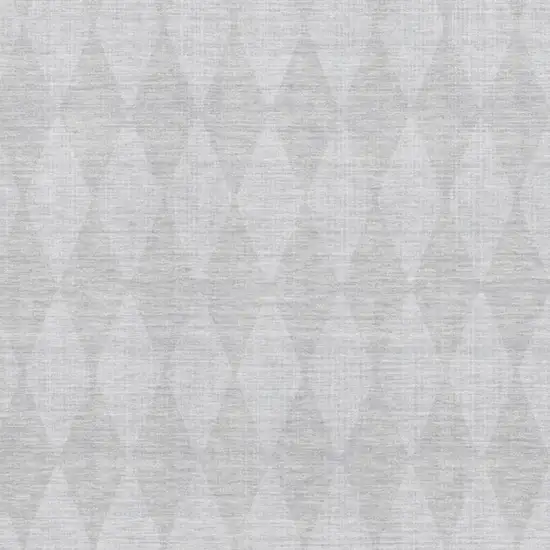 Pewter And Ivory Diamond Washable Area Rug With UV Protection Photo 3