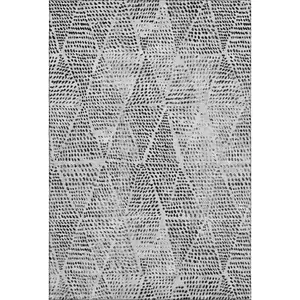 Photo of Pewter And Ivory Diamond Washable Area Rug With UV Protection