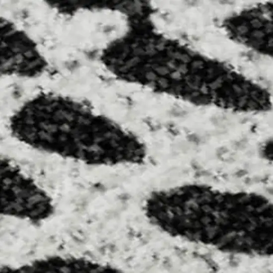 Pewter And Ivory Diamond Washable Area Rug With UV Protection Photo 4