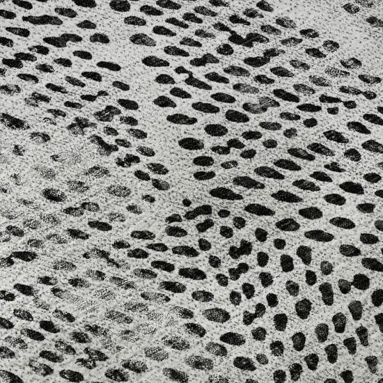 Pewter And Ivory Diamond Washable Area Rug With UV Protection Photo 3