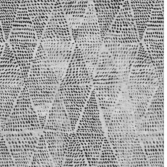 Pewter And Ivory Diamond Washable Area Rug With UV Protection Photo 7