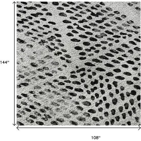 Pewter And Ivory Diamond Washable Area Rug With UV Protection Photo 8