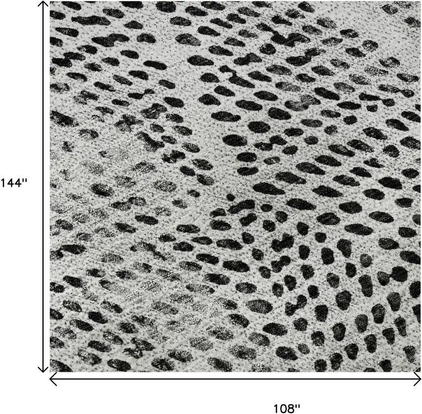 Pewter And Ivory Diamond Washable Area Rug With UV Protection Photo 8