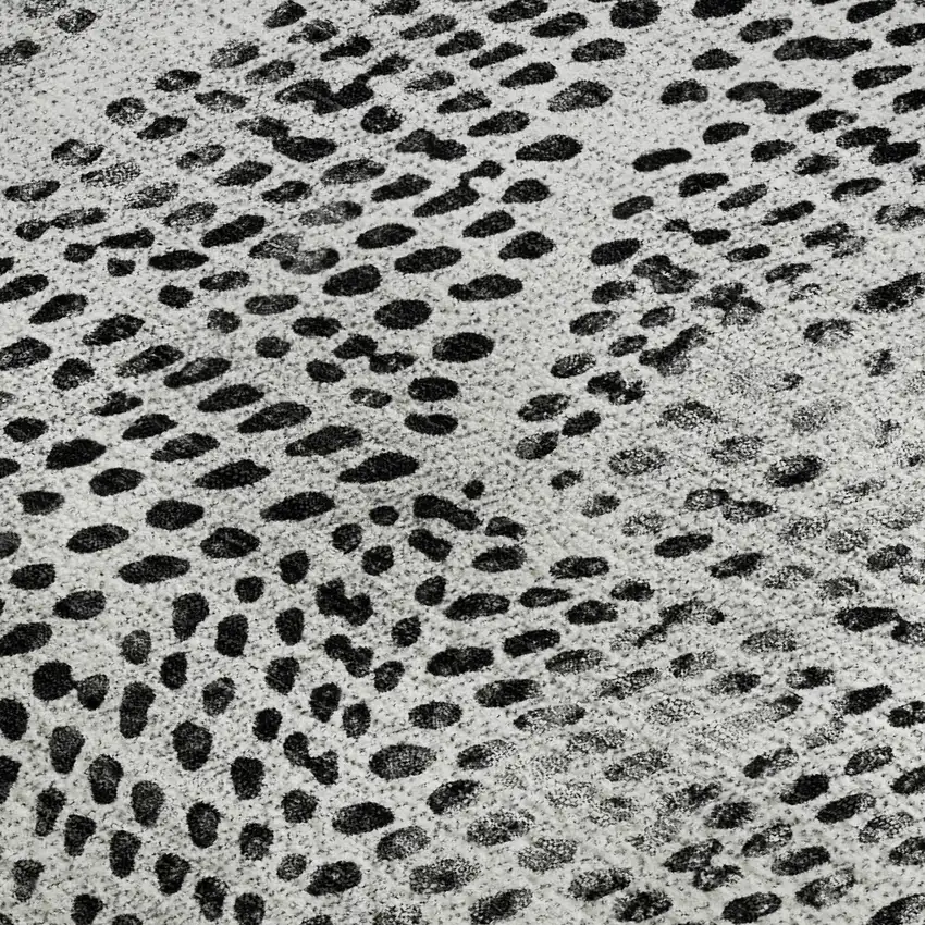 Pewter And Ivory Diamond Washable Area Rug With UV Protection Photo 5