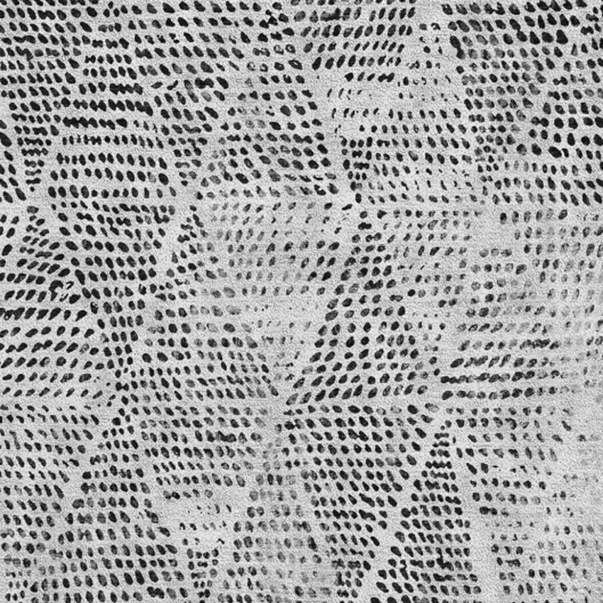 Pewter And Ivory Diamond Washable Area Rug With UV Protection Photo 3