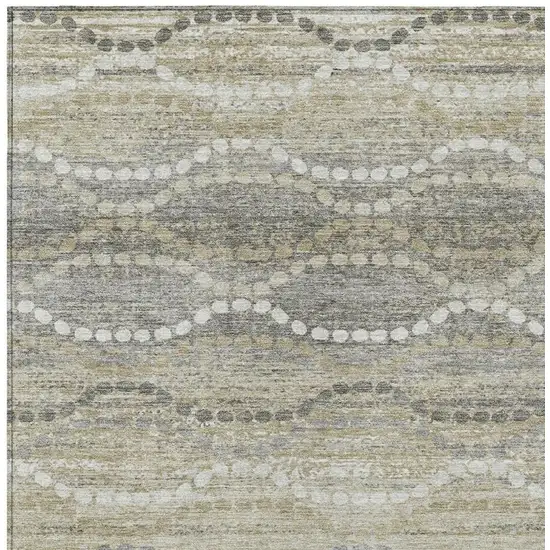 Pewter And Ivory Ogee Washable Indoor Outdoor Area Rug Photo 4