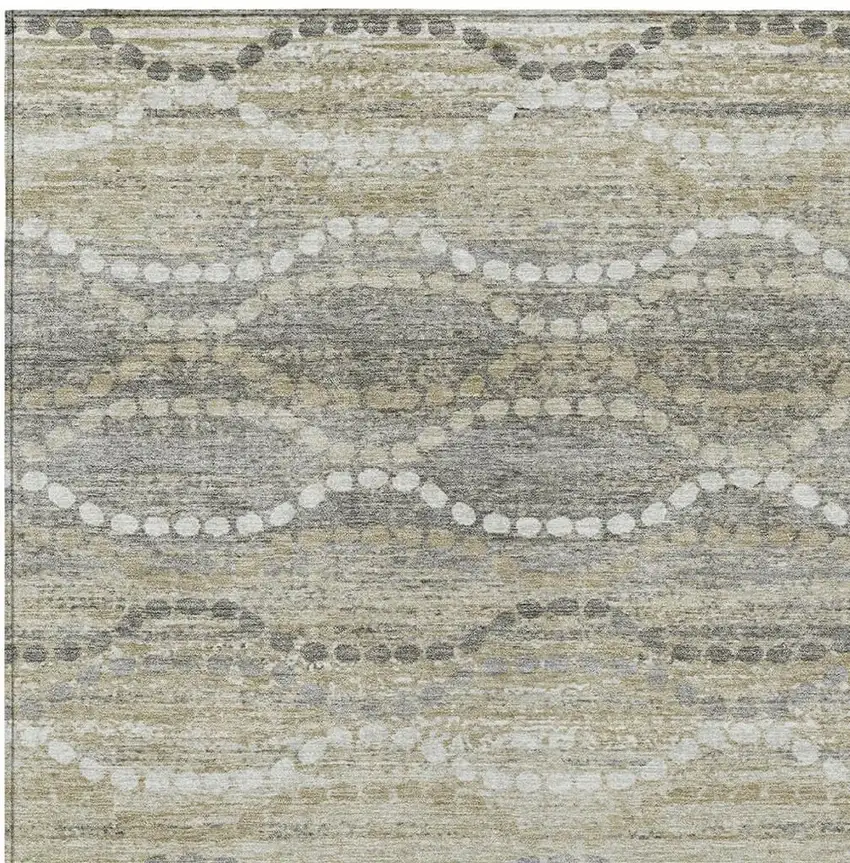 Pewter And Ivory Ogee Washable Indoor Outdoor Area Rug Photo 4