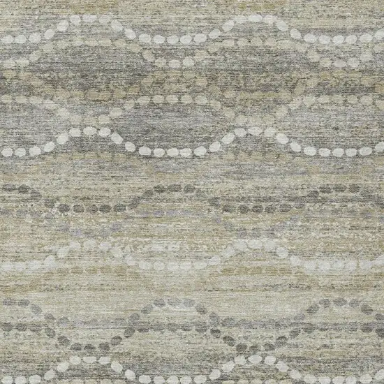 Pewter And Ivory Ogee Washable Indoor Outdoor Area Rug Photo 4