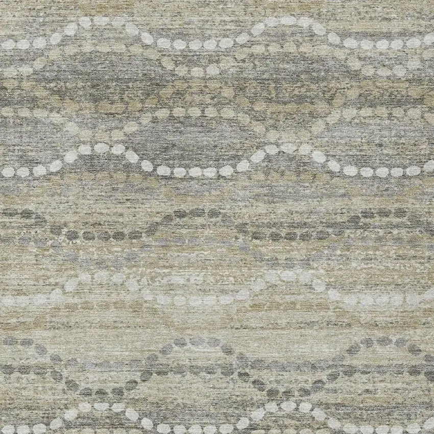 Pewter And Ivory Ogee Washable Indoor Outdoor Area Rug Photo 4