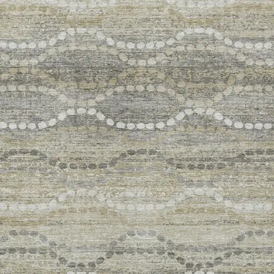 Pewter And Ivory Ogee Washable Indoor Outdoor Area Rug Photo 4