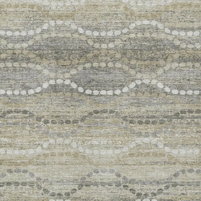 Pewter And Ivory Ogee Washable Indoor Outdoor Area Rug Photo 4