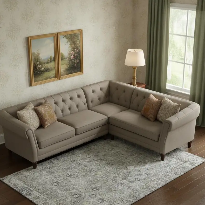 Pewter And Ivory Oriental Washable Area Rug With UV Protection Photo 2