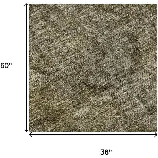 Pewter And Silver Abstract Washable Area Rug With UV Protection Photo 9