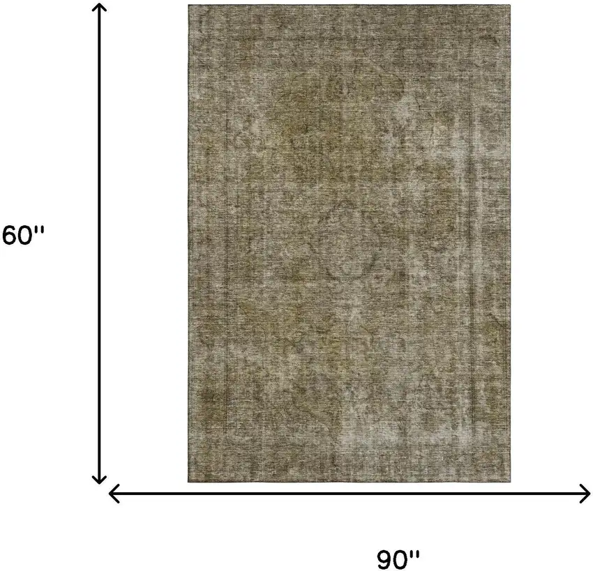 Pewter And Silver Abstract Washable Area Rug With UV Protection Photo 8