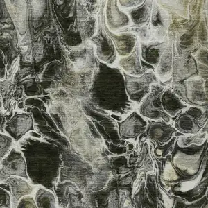 Photo of Pewter And Silver Abstract Washable Indoor Outdoor Area Rug