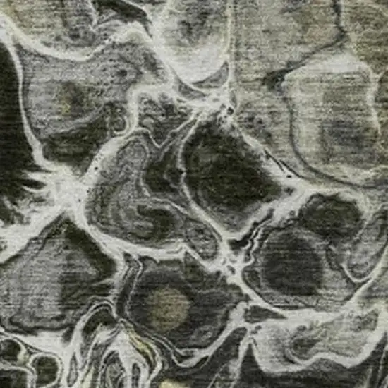 Pewter And Silver Abstract Washable Indoor Outdoor Area Rug Photo 3