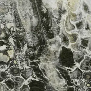 Photo of Pewter And Silver Abstract Washable Indoor Outdoor Area Rug