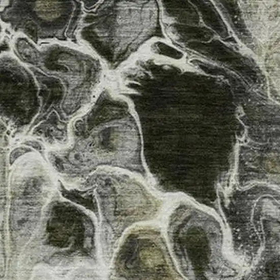 Pewter And Silver Abstract Washable Indoor Outdoor Area Rug Photo 3