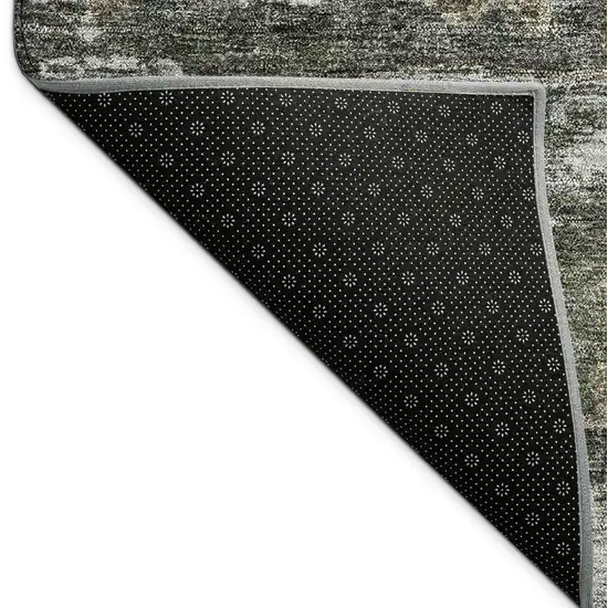 Pewter And Silver Medallion Washable Indoor Outdoor Area Rug Photo 9