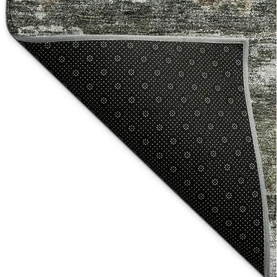 Pewter And Silver Medallion Washable Indoor Outdoor Area Rug Photo 6