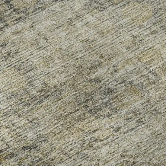 Pewter And Silver Oriental Washable Area Rug With UV Protection Photo 9