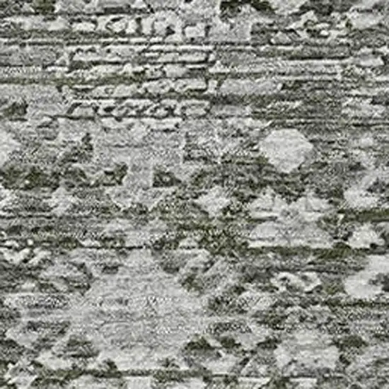 Pewter And Silver Oriental Washable Area Rug With UV Protection Photo 2