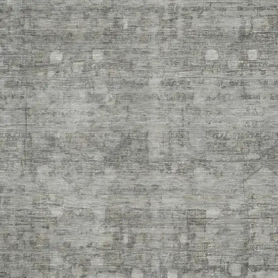 Pewter And Taupe Geometric Washable Area Rug With UV Protection Photo 2