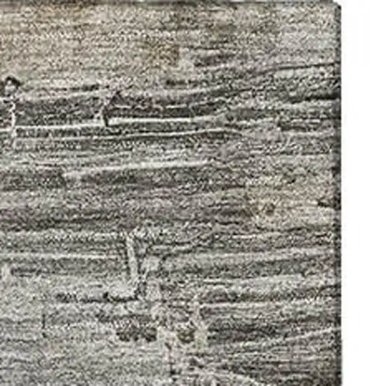 Pewter And Wheat Abstract Washable Area Rug With UV Protection Photo 3