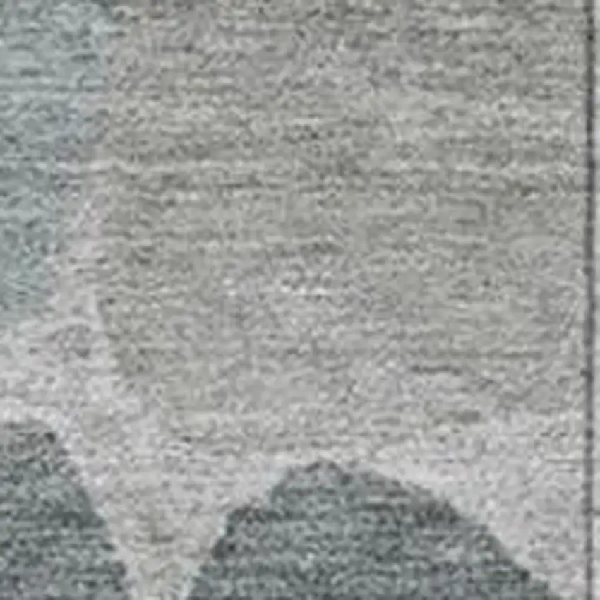 Pewter Beige And Ivory Geometric Washable Indoor Outdoor Area Rug Photo 3