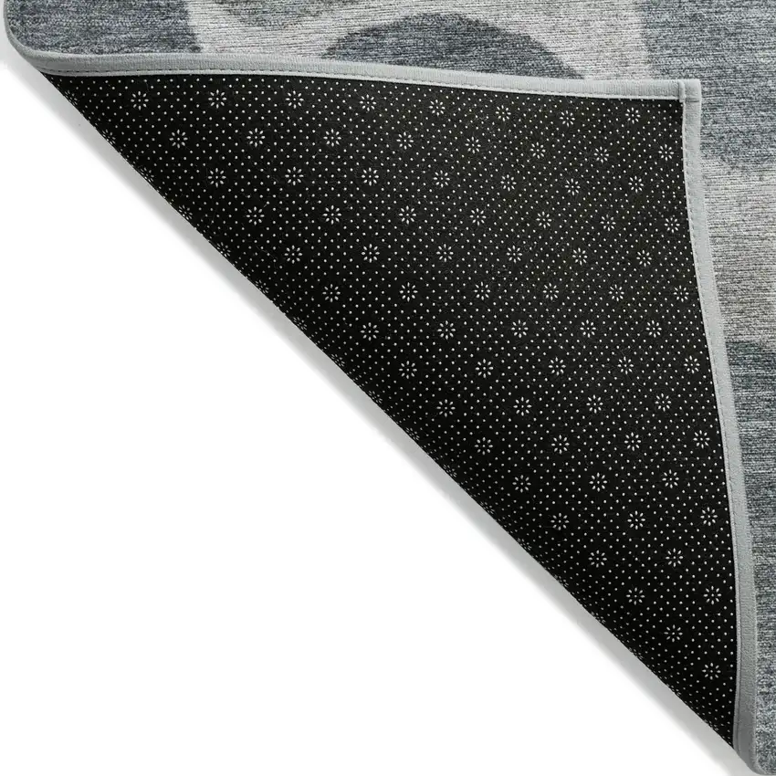Pewter Beige And Ivory Geometric Washable Indoor Outdoor Area Rug Photo 7