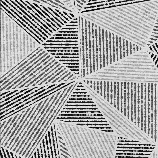 Pewter Charcoal And Gray Geometric Washable Indoor Outdoor Area Rug Photo 8