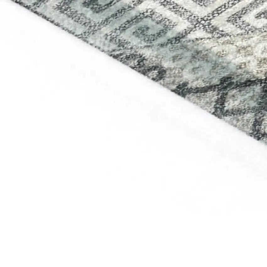 Pewter Copper And Silver Geometric Washable Indoor Outdoor Area Rug Photo 4