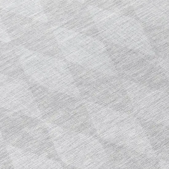 Pewter And Silver Geometric Washable Indoor Outdoor Area Rug Photo 6