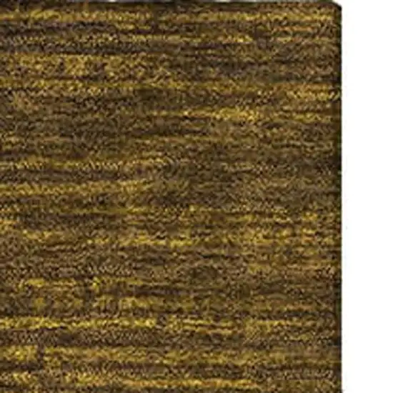 Pewter Gold And Brown Geometric Washable Area Rug With UV Protection Photo 3