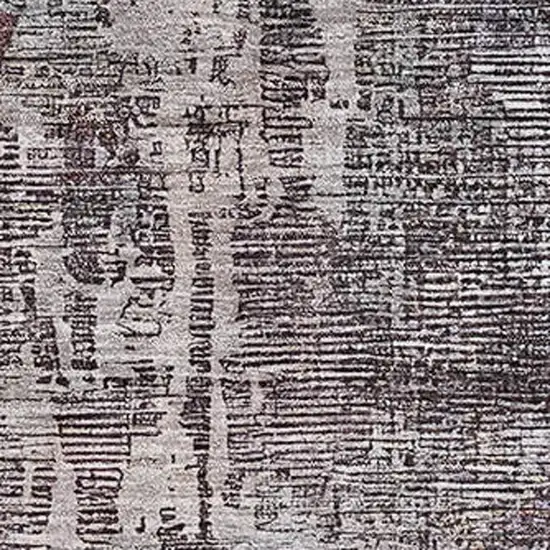 Pewter Gold And Eggplant Abstract Washable Area Rug With UV Protection Photo 4