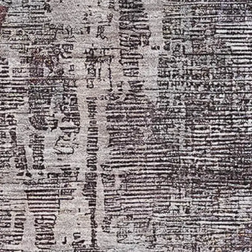 Pewter Gold And Eggplant Abstract Washable Area Rug With UV Protection Photo 4