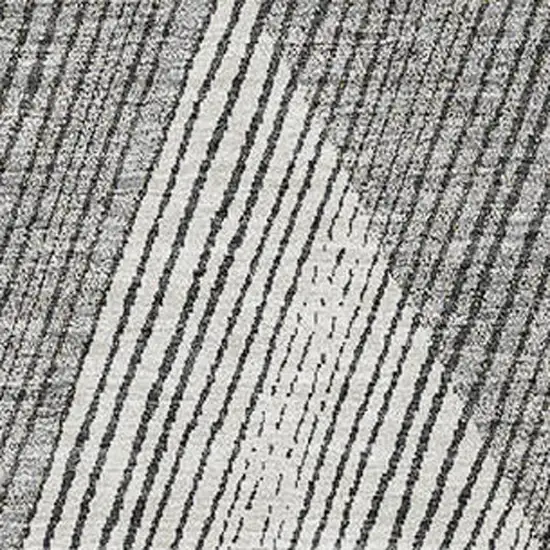 Pewter Gold And Ivory Geometric Washable Area Rug With UV Protection Photo 2