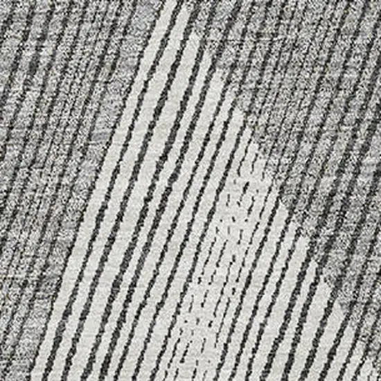 Pewter Gold And Ivory Geometric Washable Area Rug With UV Protection Photo 2