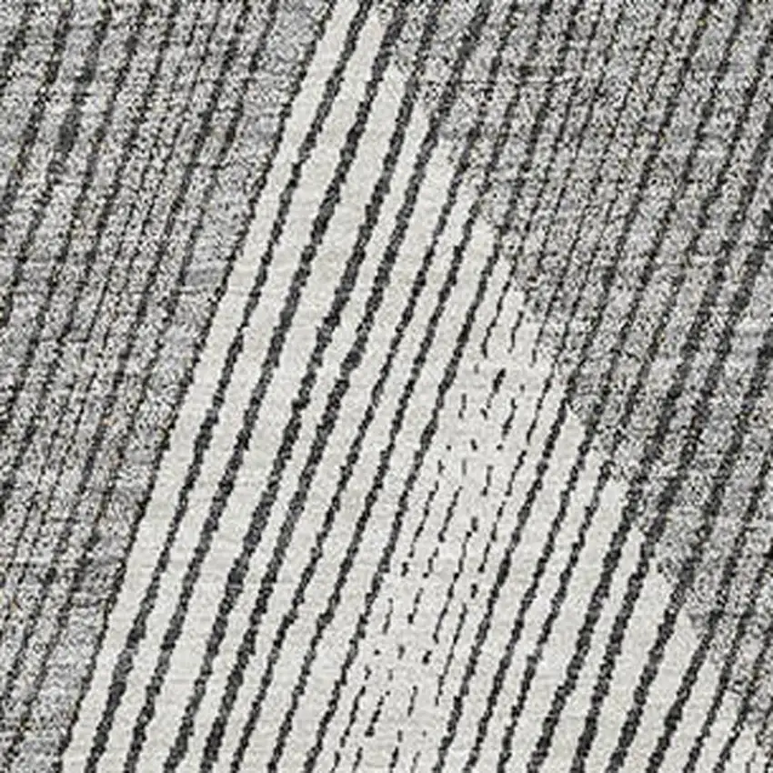 Pewter Gold And Ivory Geometric Washable Area Rug With UV Protection Photo 2