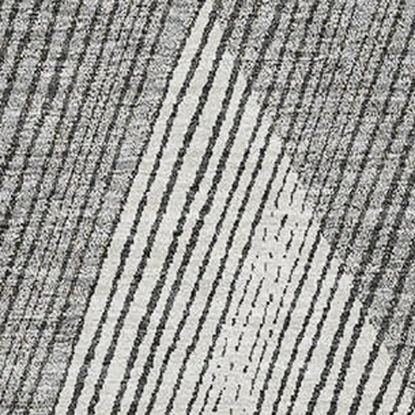 Pewter Gold And Ivory Geometric Washable Area Rug With UV Protection Photo 2