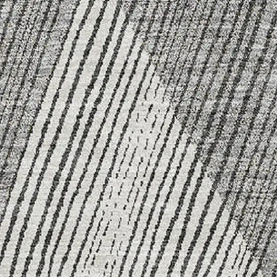 Pewter Gold And Ivory Geometric Washable Area Rug With UV Protection Photo 2